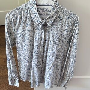 Steven Alan Women's button down Blue Floral Shirt